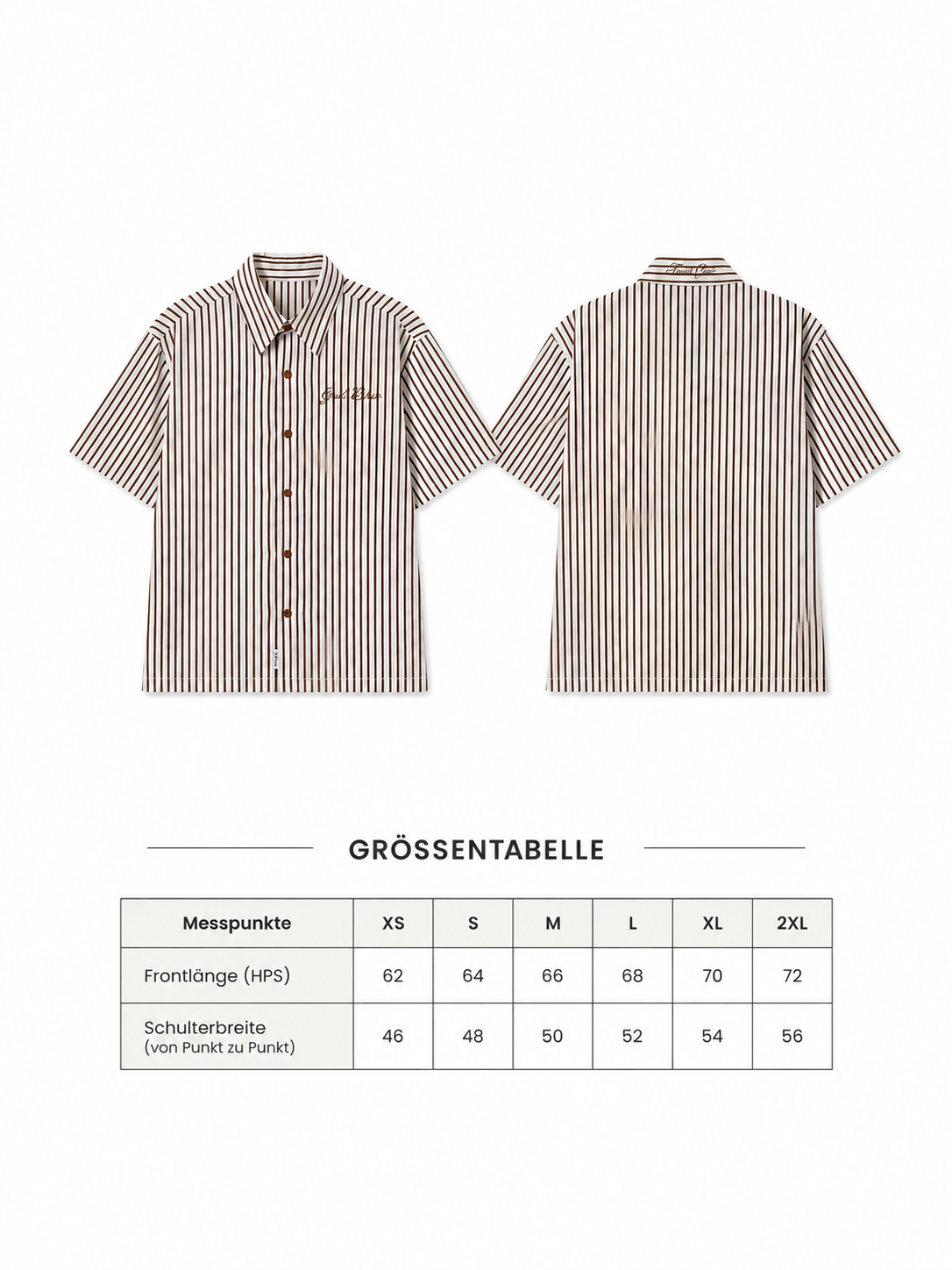 Größentabelle & Schnitt